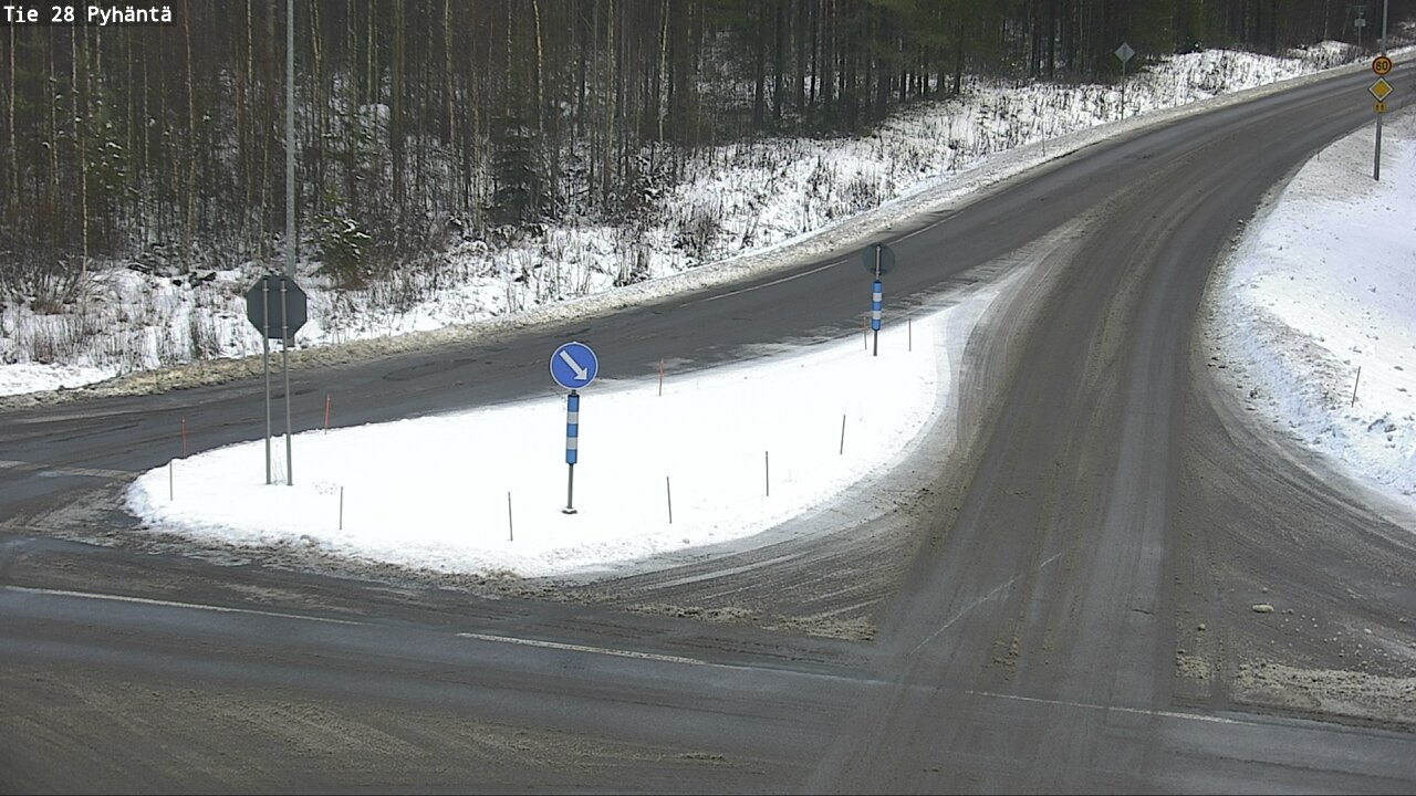 Weather Camera Image Väg 28 Pyhäntä, Pyhäntä, Pohjois-Pohjanmaa