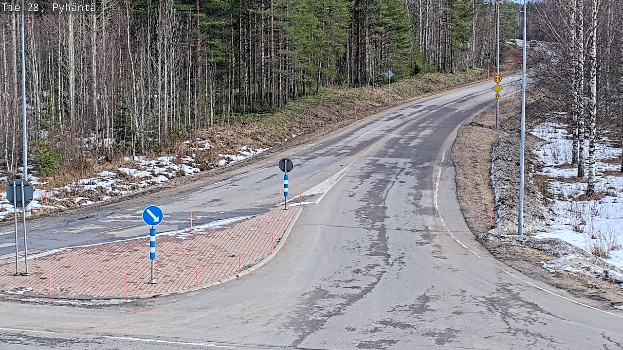 Weather Camera Image Road 28 Pyhäntä, Pyhäntä, Pohjois-Pohjanmaa