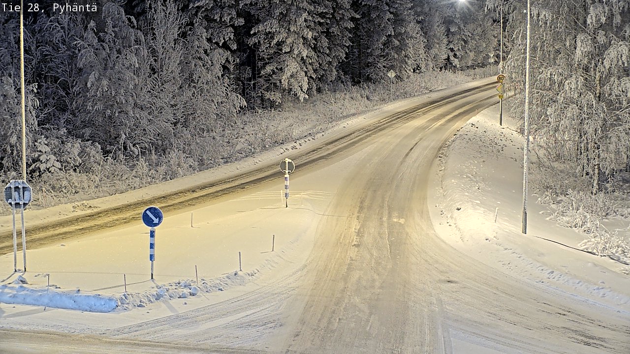 Weather Camera Image Road 28 Pyhäntä, Pyhäntä, Pohjois-Pohjanmaa