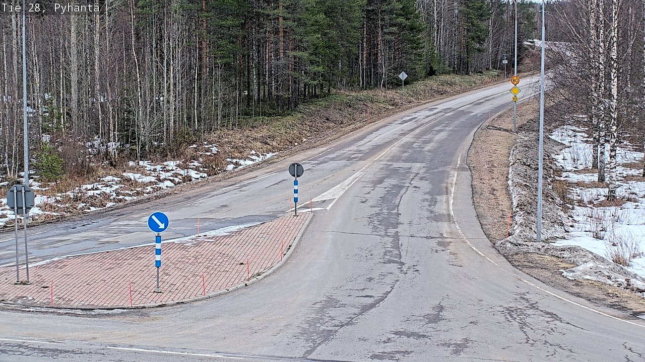 Weather Camera Image Road 28 Pyhäntä, Pyhäntä, Pohjois-Pohjanmaa