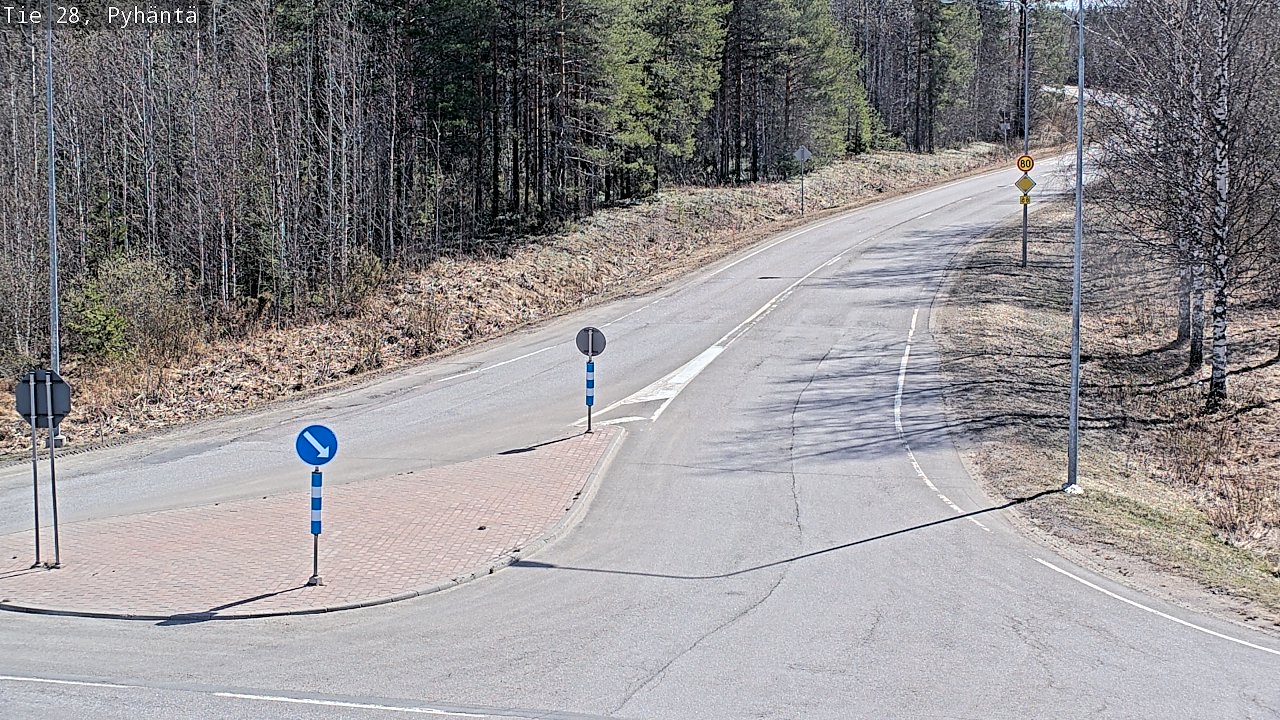 Kelikamerat Kuva Tie 28 Pyhäntä, Pyhäntä, Pohjois-Pohjanmaa