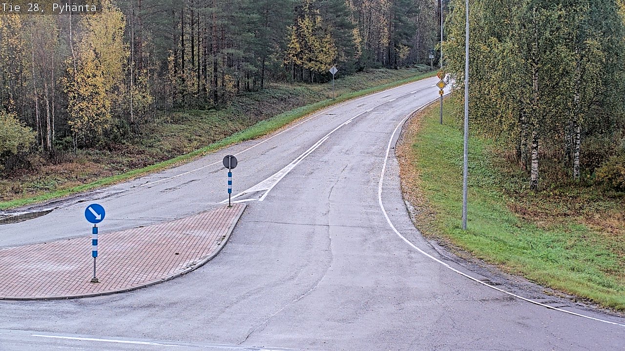 Weather Camera Image Road 28 Pyhäntä, Pyhäntä, Pohjois-Pohjanmaa