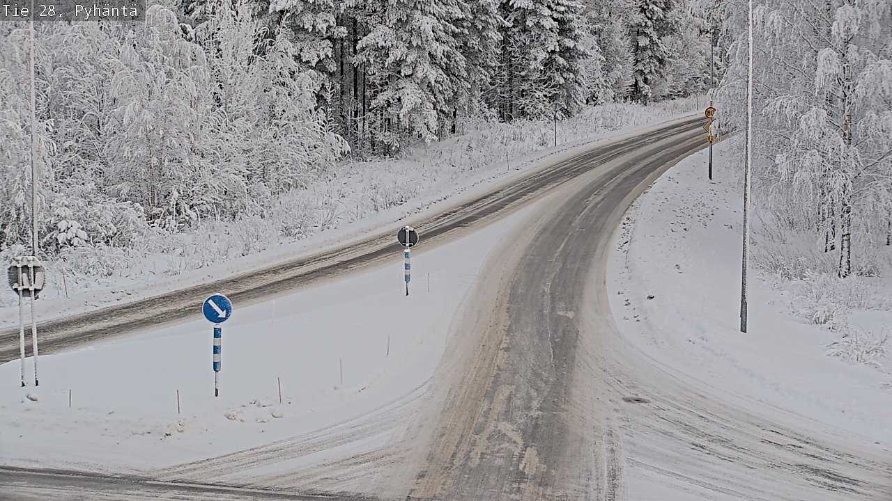 Kelikamerat Kuva Tie 28 Pyhäntä, Pyhäntä, Pohjois-Pohjanmaa
