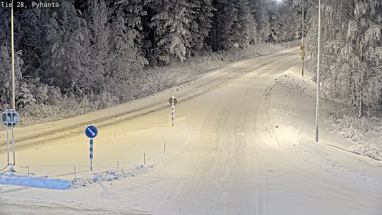 Kelikamerat Kuva Tie 28 Pyhäntä, Pyhäntä, Pohjois-Pohjanmaa