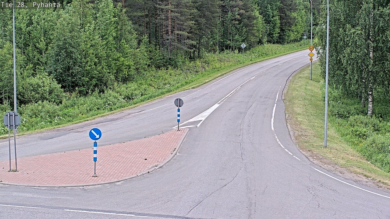 Kelikamerat Kuva Tie 28 Pyhäntä, Pyhäntä, Pohjois-Pohjanmaa