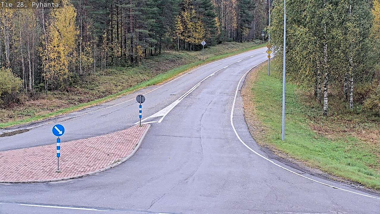Weather Camera Image Road 28 Pyhäntä, Pyhäntä, Pohjois-Pohjanmaa