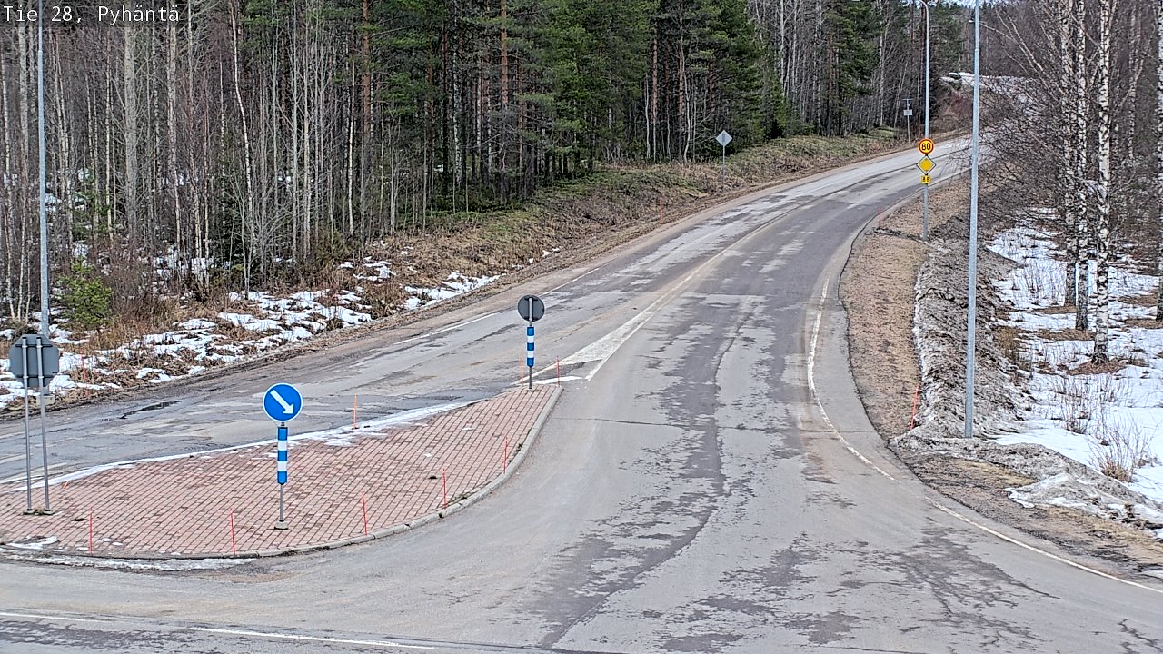 Weather Camera Image Road 28 Pyhäntä, Pyhäntä, Pohjois-Pohjanmaa