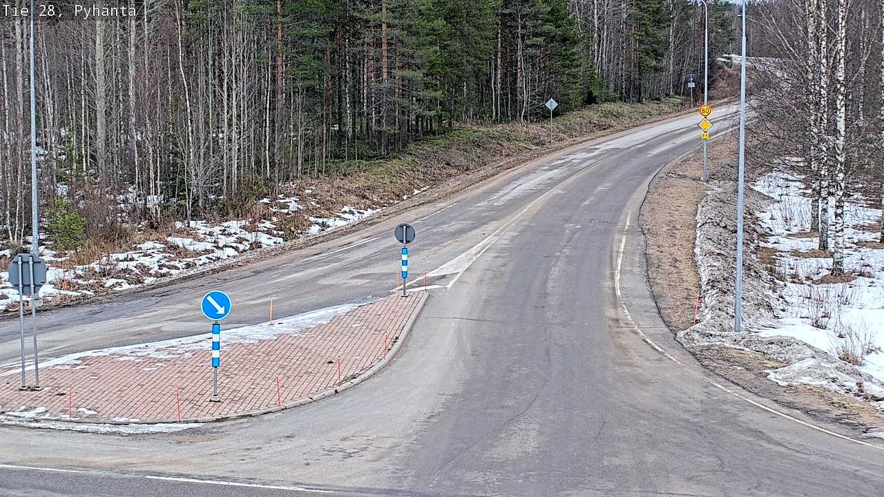 Kelikamerat Kuva Tie 28 Pyhäntä, Pyhäntä, Pohjois-Pohjanmaa