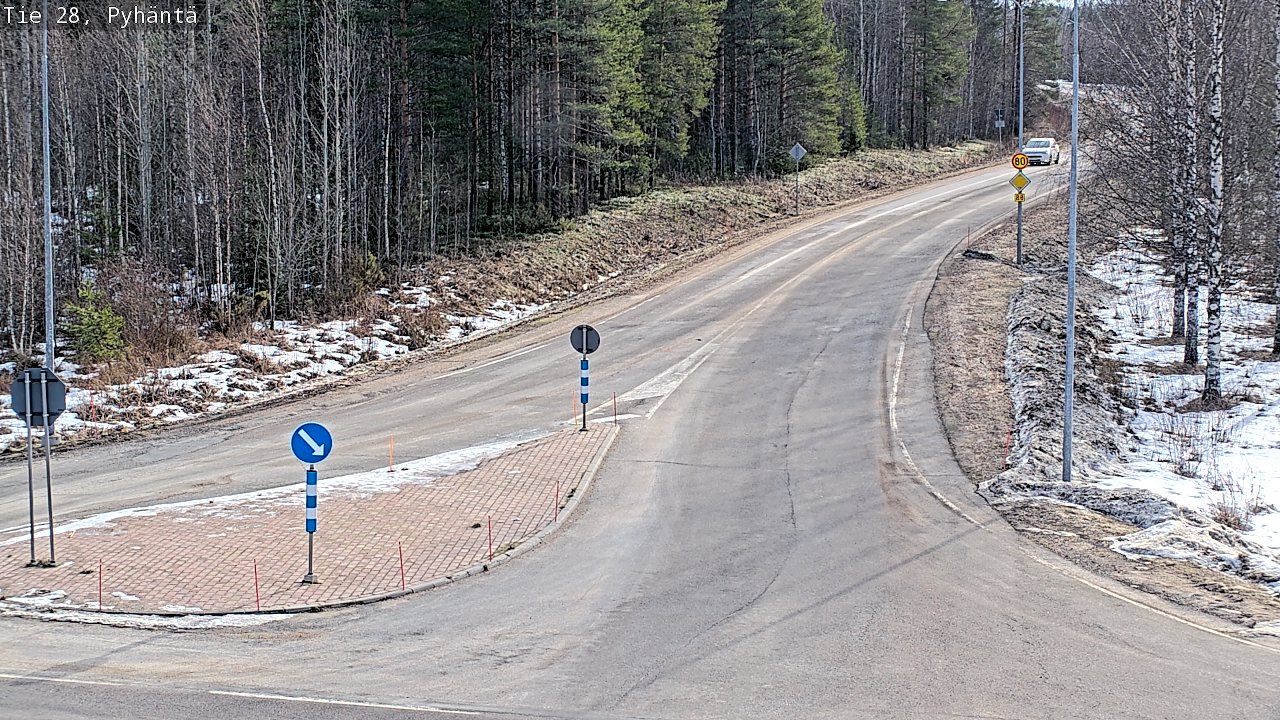 Weather Camera Image Väg 28 Pyhäntä, Pyhäntä, Pohjois-Pohjanmaa