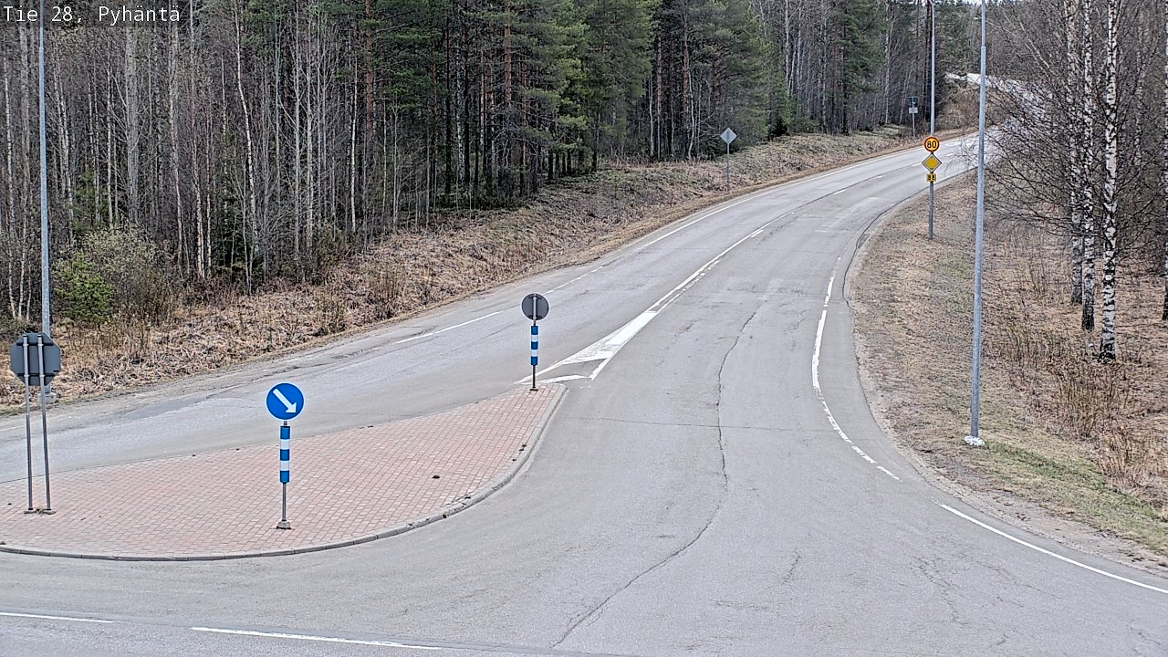Weather Camera Image Väg 28 Pyhäntä, Pyhäntä, Pohjois-Pohjanmaa