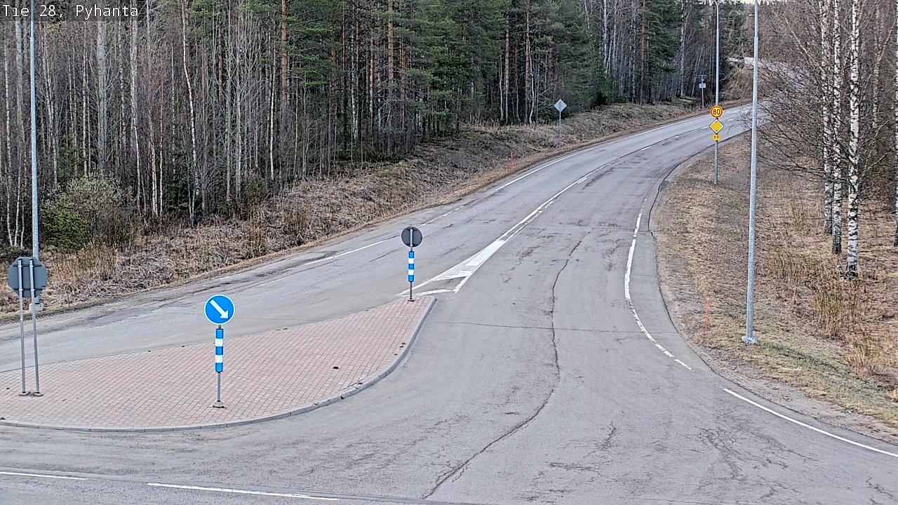 Kelikamerat Kuva Tie 28 Pyhäntä, Pyhäntä, Pohjois-Pohjanmaa