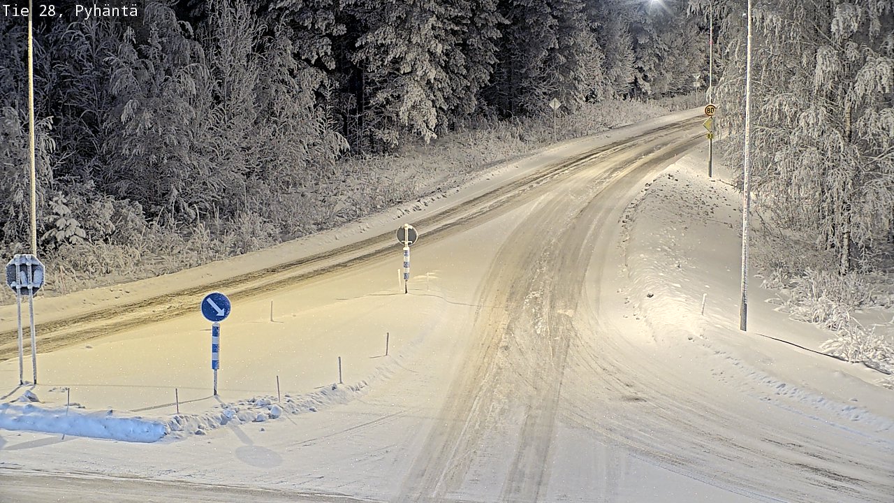 Kelikamerat Kuva Tie 28 Pyhäntä, Pyhäntä, Pohjois-Pohjanmaa