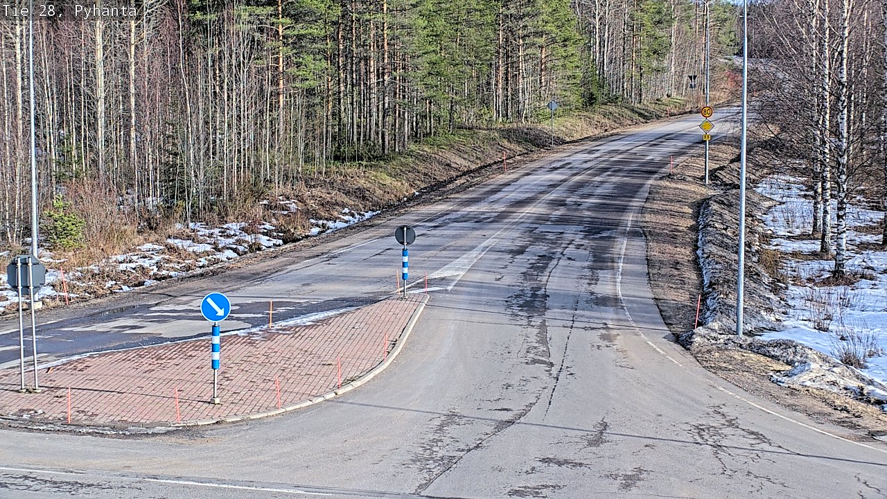 Weather Camera Image Road 28 Pyhäntä, Pyhäntä, Pohjois-Pohjanmaa