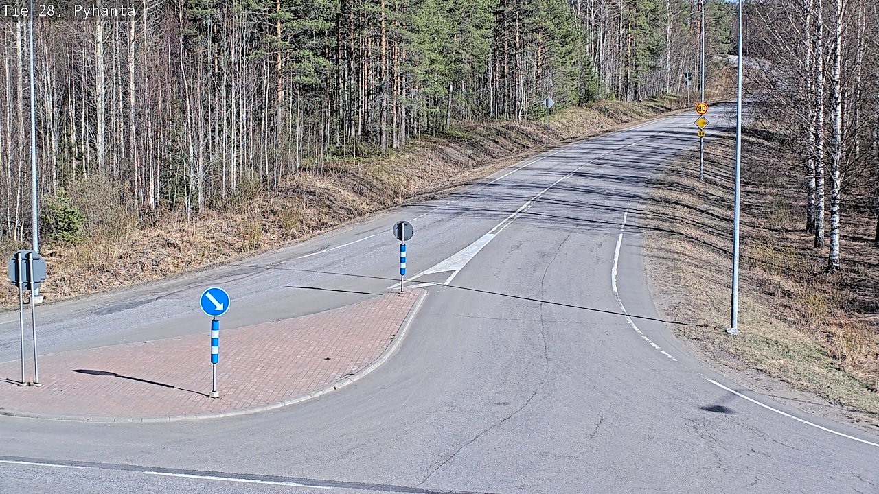 Kelikamerat Kuva Tie 28 Pyhäntä, Pyhäntä, Pohjois-Pohjanmaa