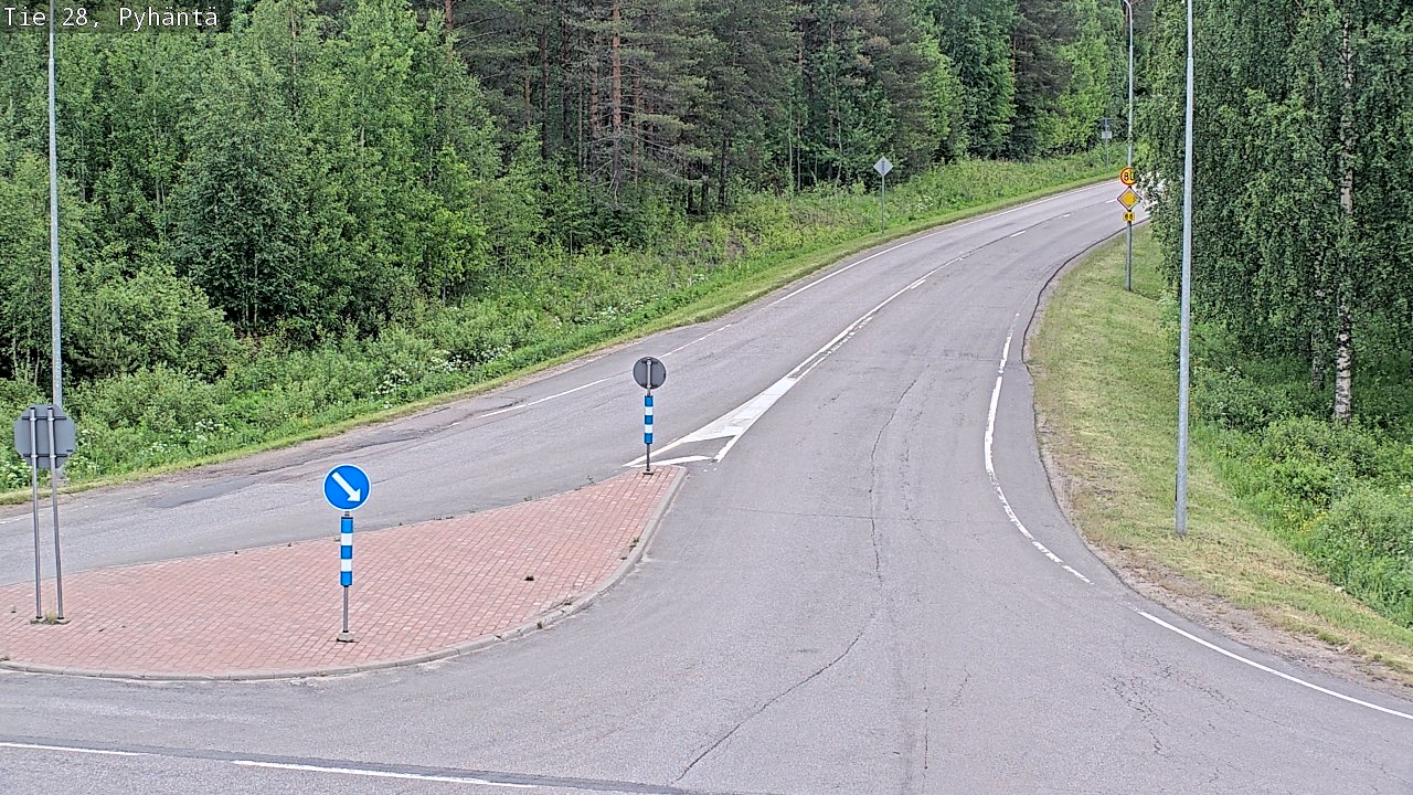 Kelikamerat Kuva Tie 28 Pyhäntä, Pyhäntä, Pohjois-Pohjanmaa