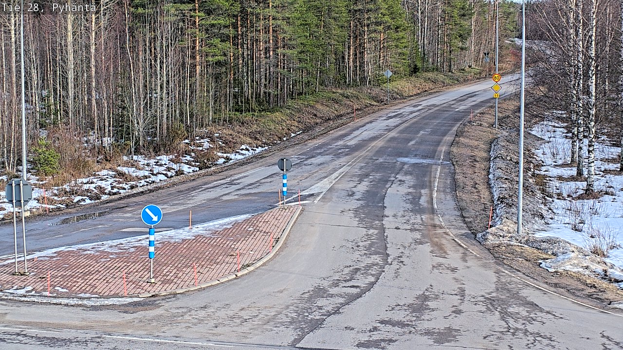 Kelikamerat Kuva Tie 28 Pyhäntä, Pyhäntä, Pohjois-Pohjanmaa