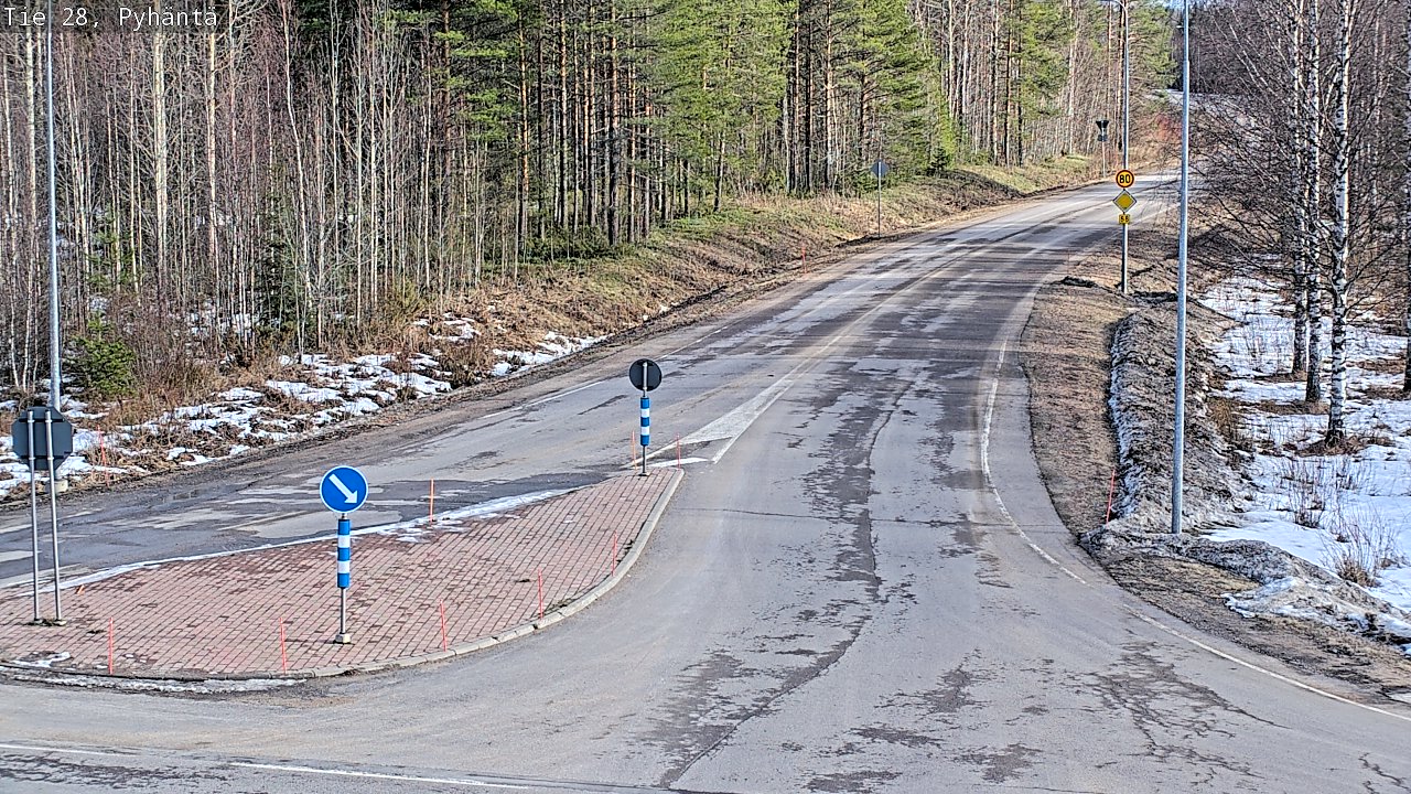 Weather Camera Image Road 28 Pyhäntä, Pyhäntä, Pohjois-Pohjanmaa