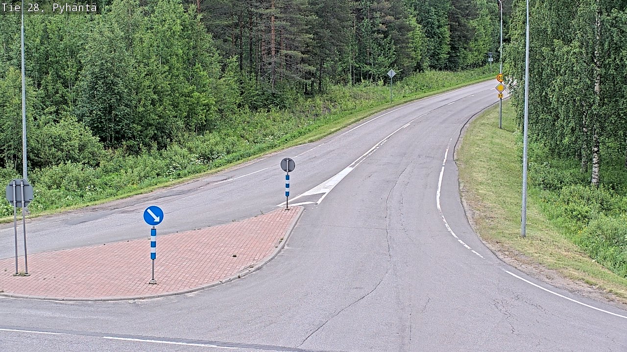 Kelikamerat Kuva Tie 28 Pyhäntä, Pyhäntä, Pohjois-Pohjanmaa