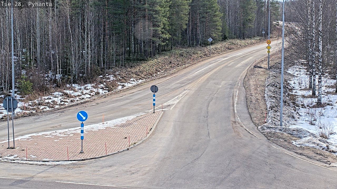 Weather Camera Image Road 28 Pyhäntä, Pyhäntä, Pohjois-Pohjanmaa