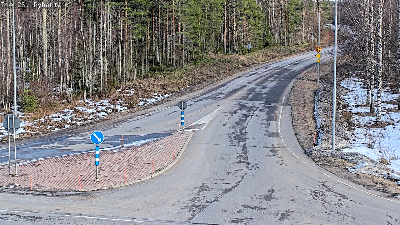 Weather Camera Image Road 28 Pyhäntä, Pyhäntä, Pohjois-Pohjanmaa