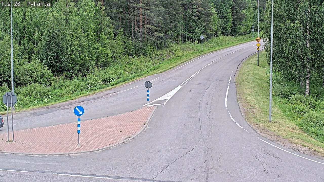Kelikamerat Kuva Tie 28 Pyhäntä, Pyhäntä, Pohjois-Pohjanmaa