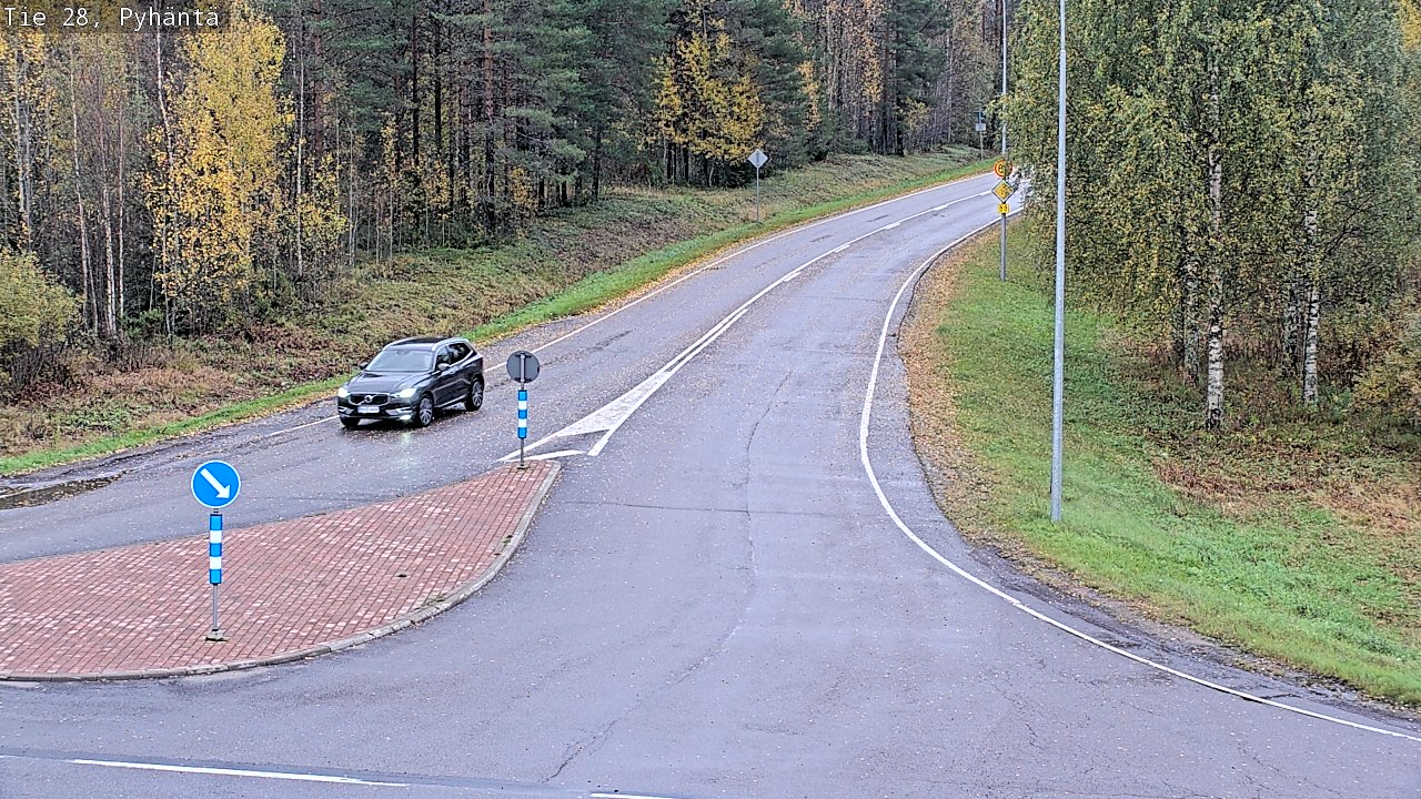 Weather Camera Image Road 28 Pyhäntä, Pyhäntä, Pohjois-Pohjanmaa
