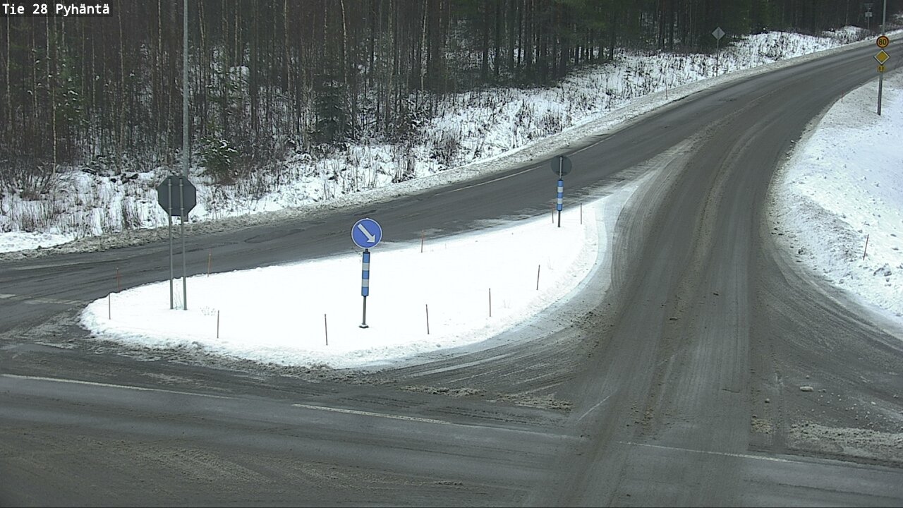 Weather Camera Image Väg 28 Pyhäntä, Pyhäntä, Pohjois-Pohjanmaa