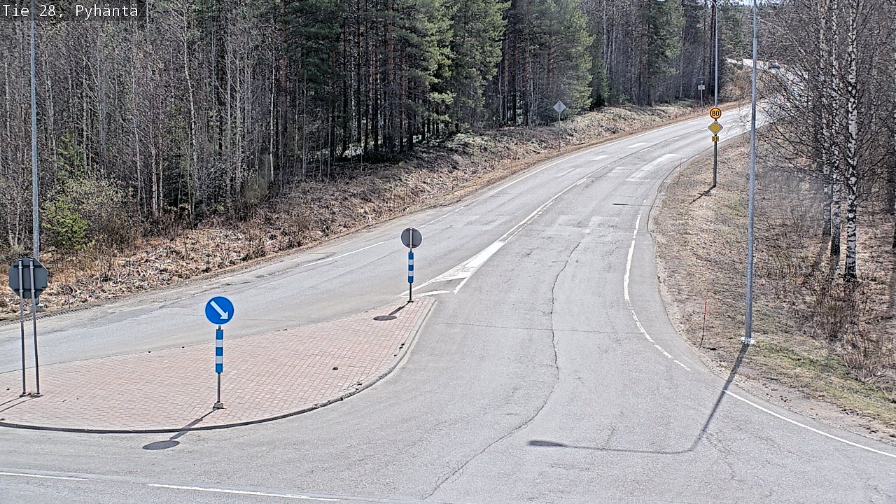 Kelikamerat Kuva Tie 28 Pyhäntä, Pyhäntä, Pohjois-Pohjanmaa