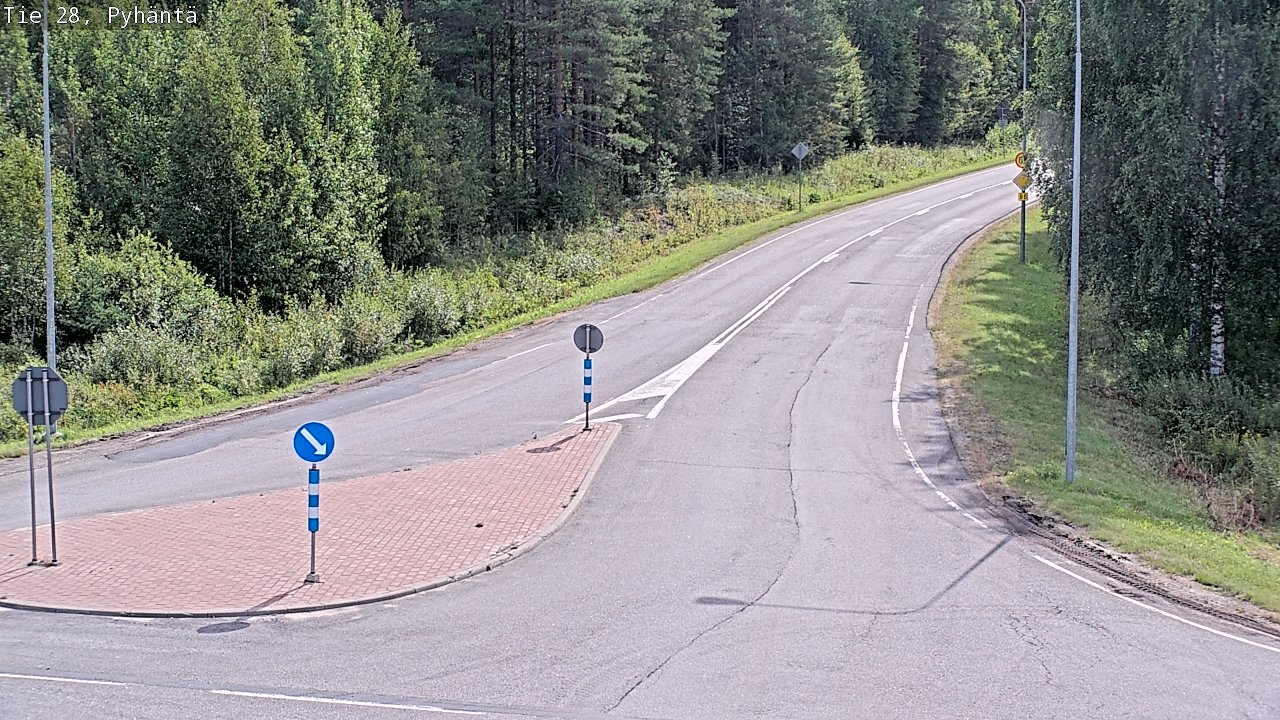 Weather Camera Image Road 28 Pyhäntä, Pyhäntä, Pohjois-Pohjanmaa