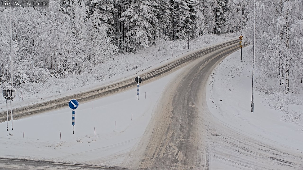 Kelikamerat Kuva Tie 28 Pyhäntä, Pyhäntä, Pohjois-Pohjanmaa