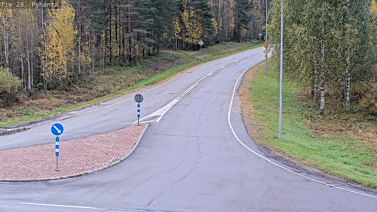 Weather Camera Image Road 28 Pyhäntä, Pyhäntä, Pohjois-Pohjanmaa