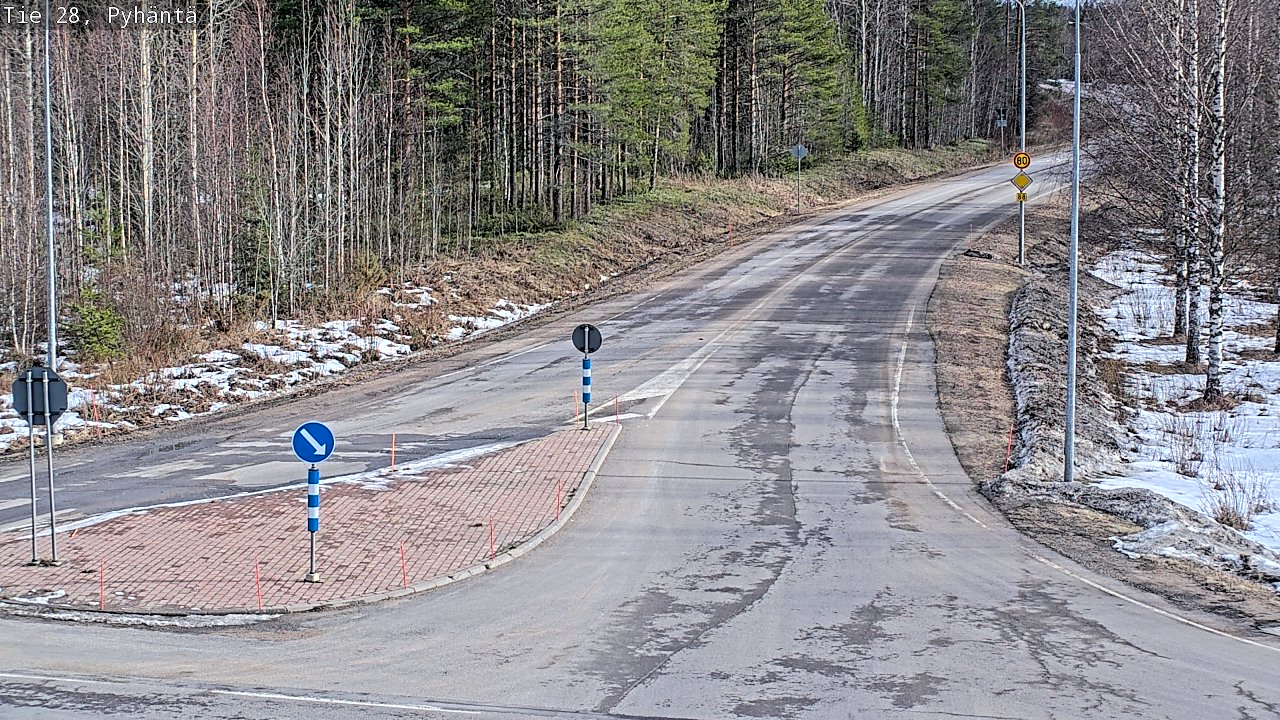 Weather Camera Image Road 28 Pyhäntä, Pyhäntä, Pohjois-Pohjanmaa