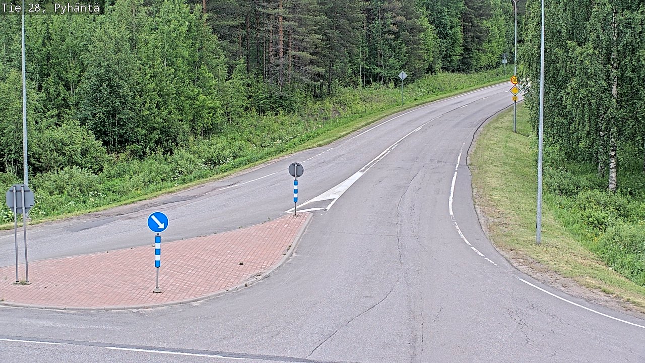 Kelikamerat Kuva Tie 28 Pyhäntä, Pyhäntä, Pohjois-Pohjanmaa