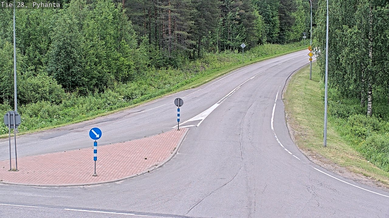 Kelikamerat Kuva Tie 28 Pyhäntä, Pyhäntä, Pohjois-Pohjanmaa