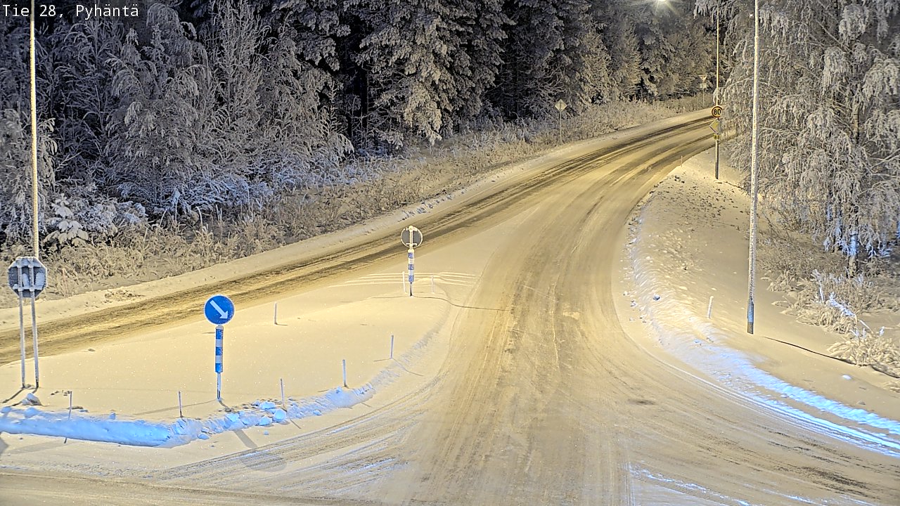 Kelikamerat Kuva Tie 28 Pyhäntä, Pyhäntä, Pohjois-Pohjanmaa
