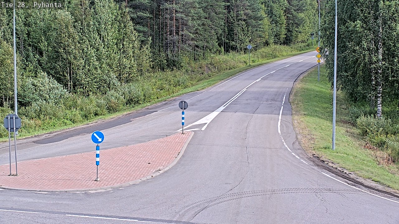 Kelikamerat Kuva Tie 28 Pyhäntä, Pyhäntä, Pohjois-Pohjanmaa