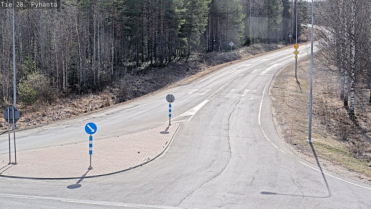 Kelikamerat Kuva Tie 28 Pyhäntä, Pyhäntä, Pohjois-Pohjanmaa