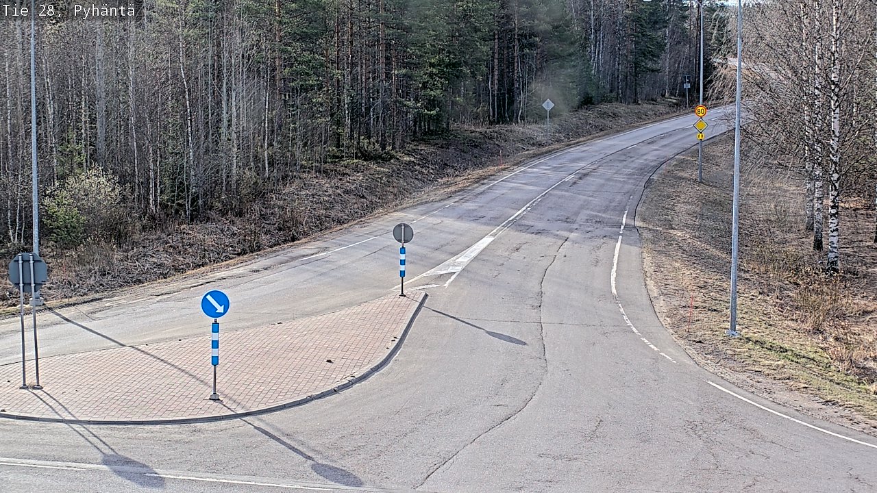 Kelikamerat Kuva Tie 28 Pyhäntä, Pyhäntä, Pohjois-Pohjanmaa
