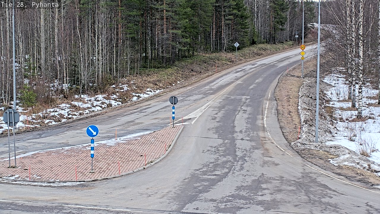 Weather Camera Image Väg 28 Pyhäntä, Pyhäntä, Pohjois-Pohjanmaa