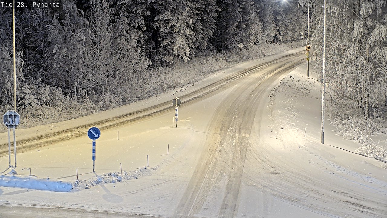 Kelikamerat Kuva Tie 28 Pyhäntä, Pyhäntä, Pohjois-Pohjanmaa