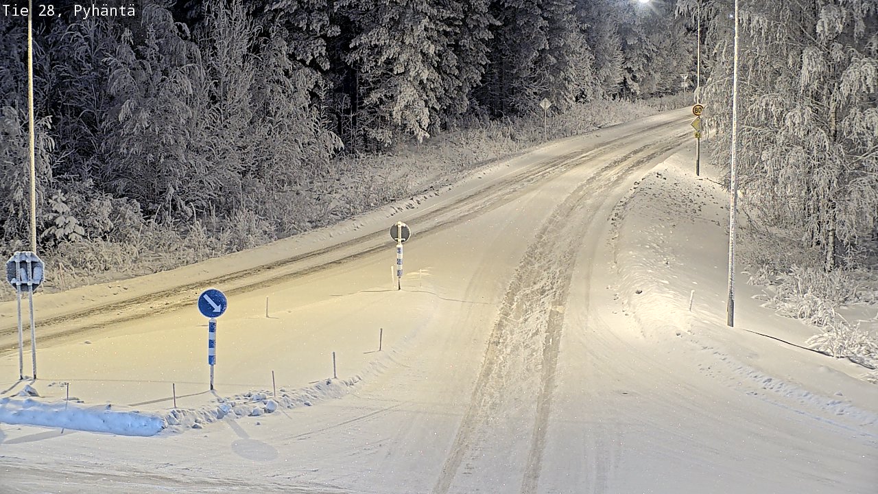Kelikamerat Kuva Tie 28 Pyhäntä, Pyhäntä, Pohjois-Pohjanmaa