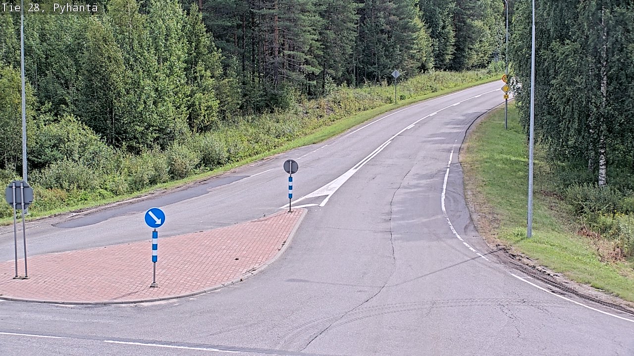Kelikamerat Kuva Tie 28 Pyhäntä, Pyhäntä, Pohjois-Pohjanmaa