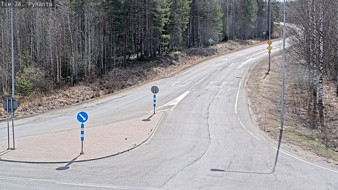 Kelikamerat Kuva Tie 28 Pyhäntä, Pyhäntä, Pohjois-Pohjanmaa