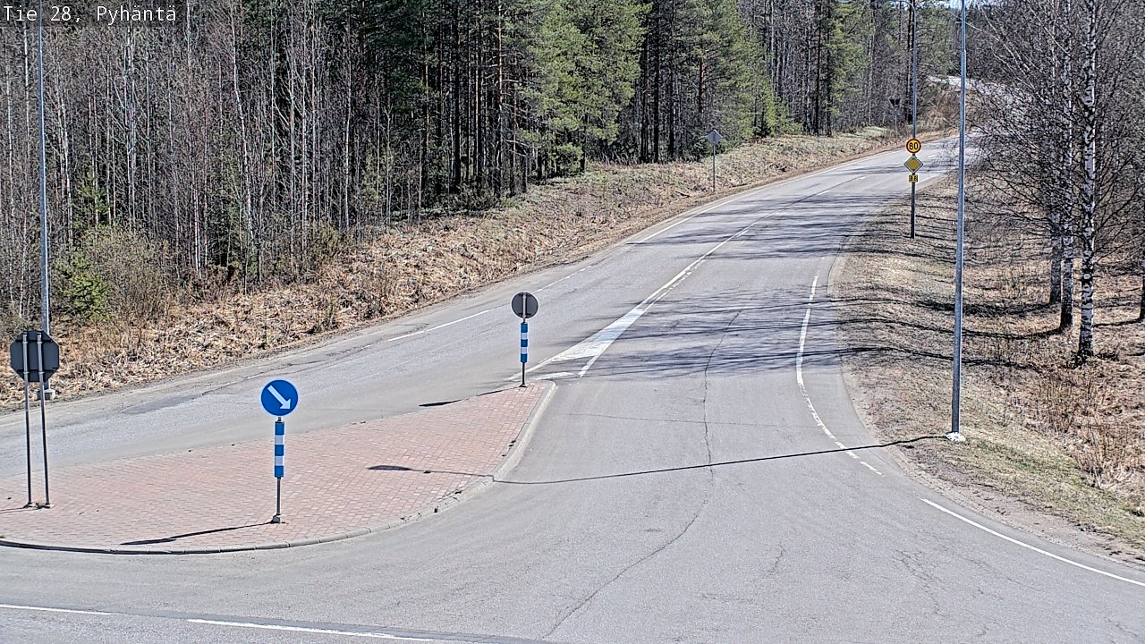 Kelikamerat Kuva Tie 28 Pyhäntä, Pyhäntä, Pohjois-Pohjanmaa