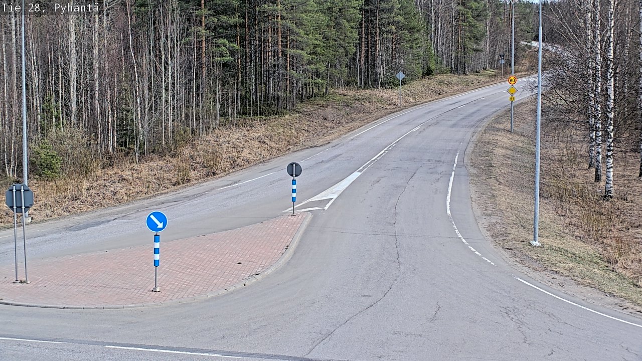 Kelikamerat Kuva Tie 28 Pyhäntä, Pyhäntä, Pohjois-Pohjanmaa