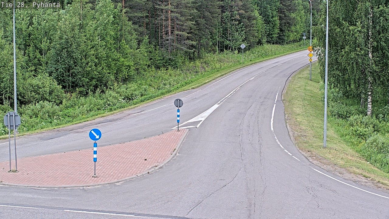 Kelikamerat Kuva Tie 28 Pyhäntä, Pyhäntä, Pohjois-Pohjanmaa