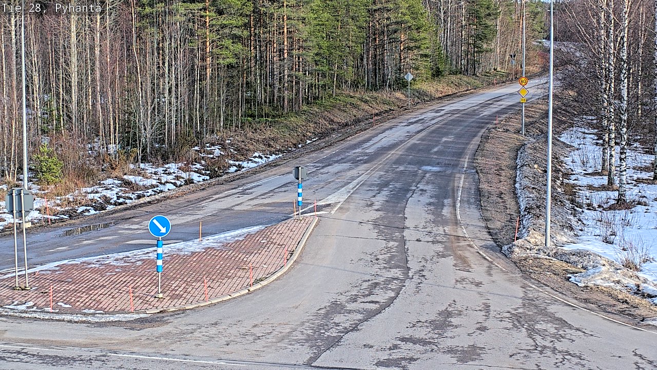 Kelikamerat Kuva Tie 28 Pyhäntä, Pyhäntä, Pohjois-Pohjanmaa