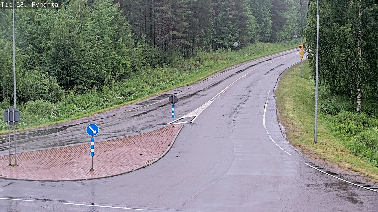 Kelikamerat Kuva Tie 28 Pyhäntä, Pyhäntä, Pohjois-Pohjanmaa