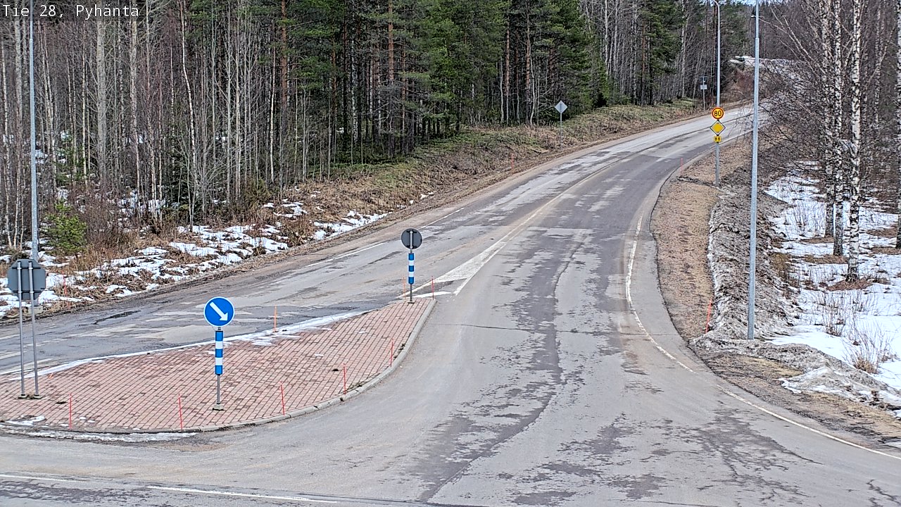 Weather Camera Image Road 28 Pyhäntä, Pyhäntä, Pohjois-Pohjanmaa