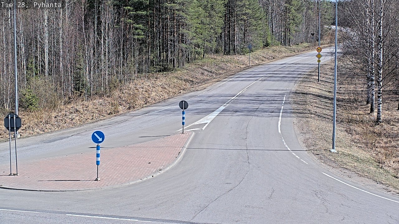 Kelikamerat Kuva Tie 28 Pyhäntä, Pyhäntä, Pohjois-Pohjanmaa
